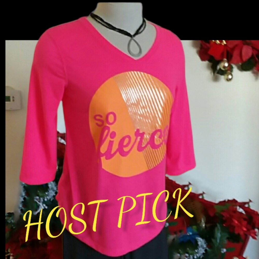 T-shirt, Pink, Xersion Graphic Tee, 🌺HOST PICK🌺NWT